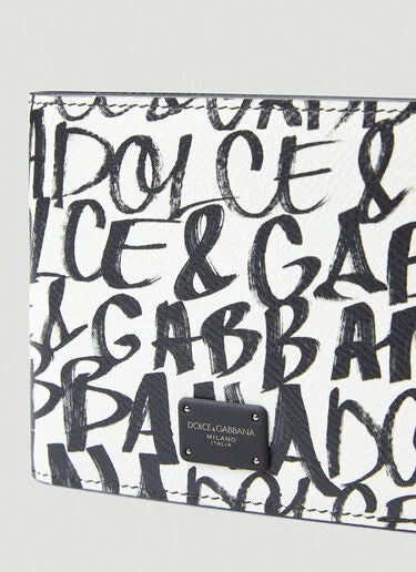D&G - Graffiti Print Bifold Portemonnaie